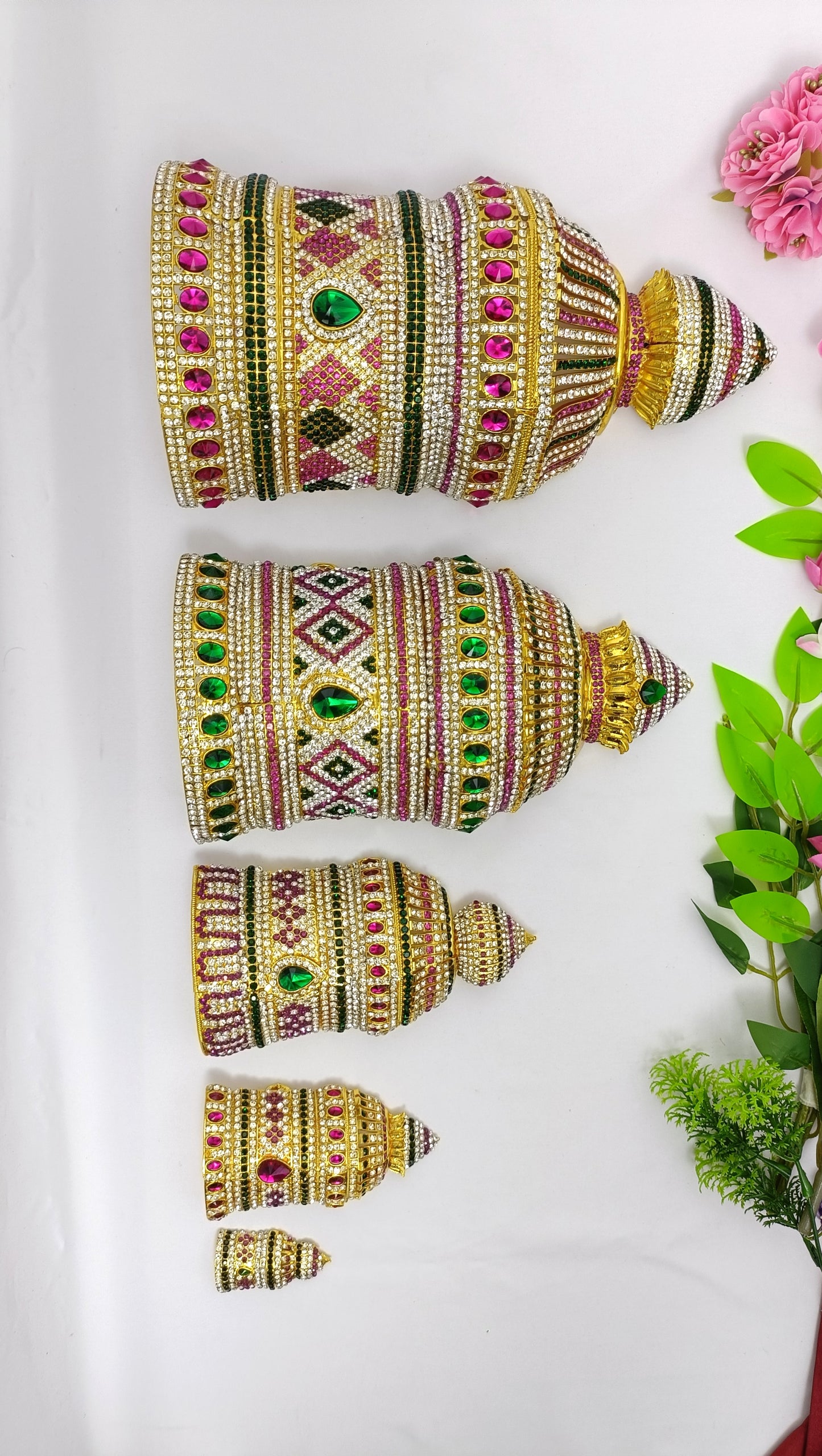 Sacred handmade Crown for Hindu Deity size 1