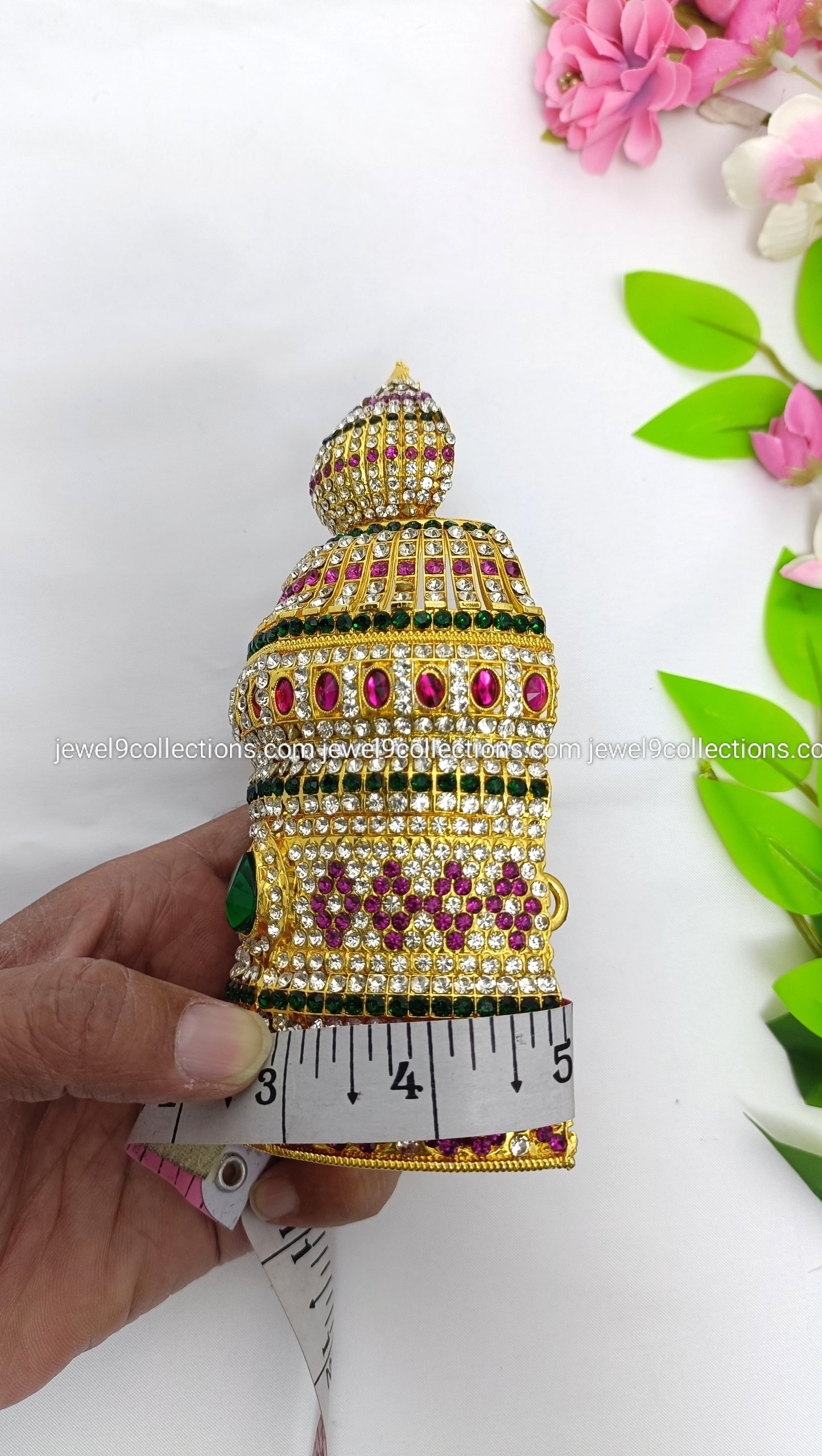 Sacred handmade Crown for Hindu Deity size 2