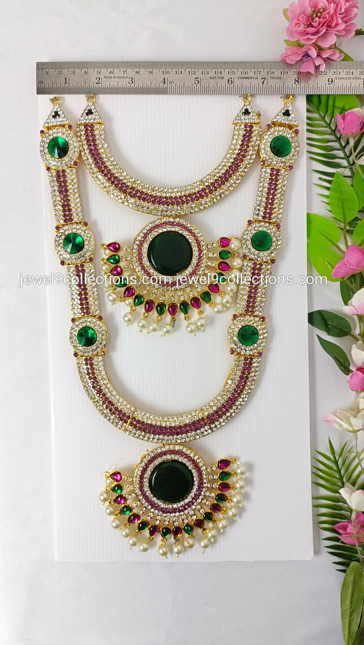 Divine double themed necklace for deity events 15"inches