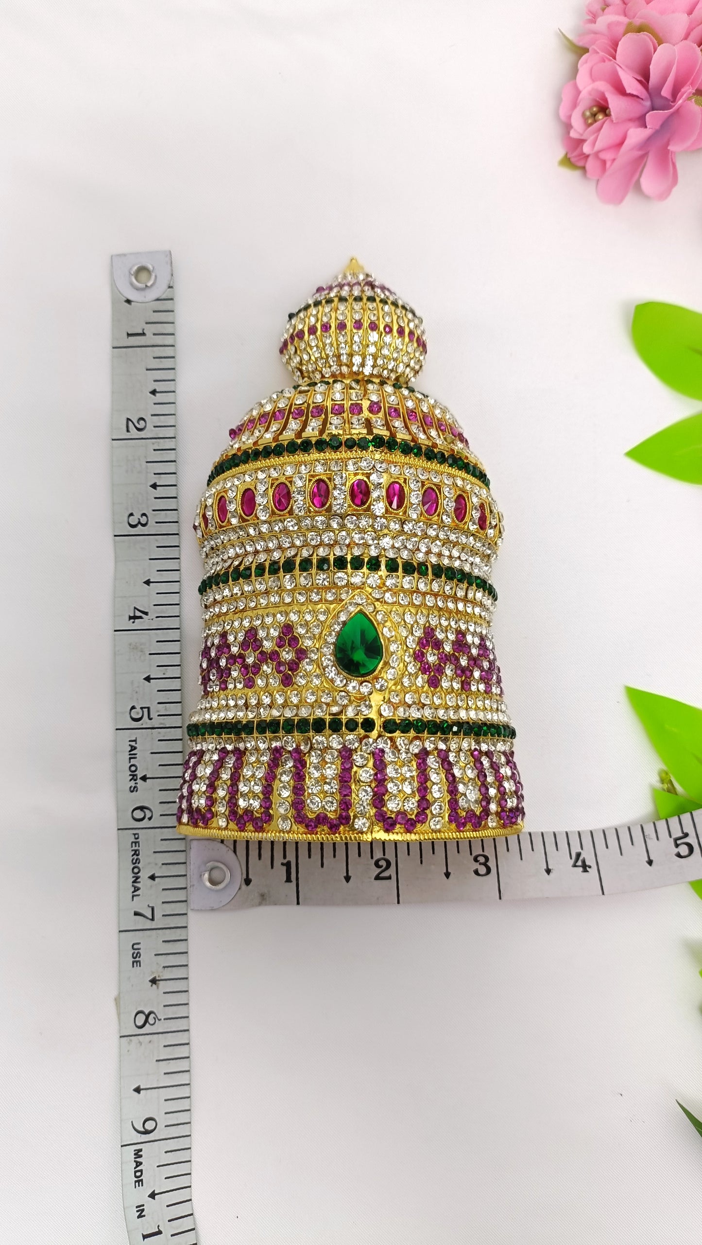 Sacred handmade Crown for Hindu Deity size 2
