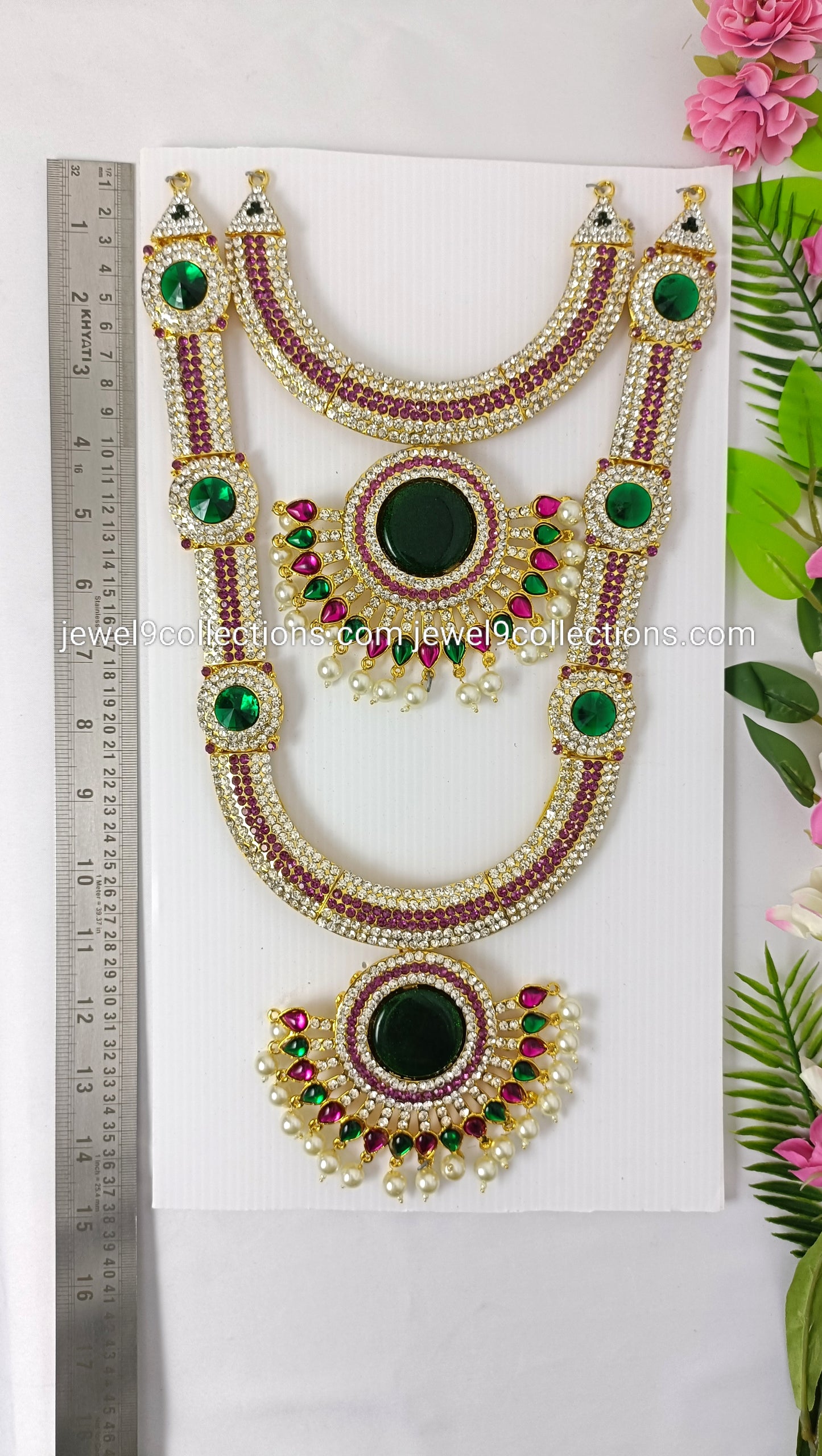 Divine double themed necklace for deity events 15"inches