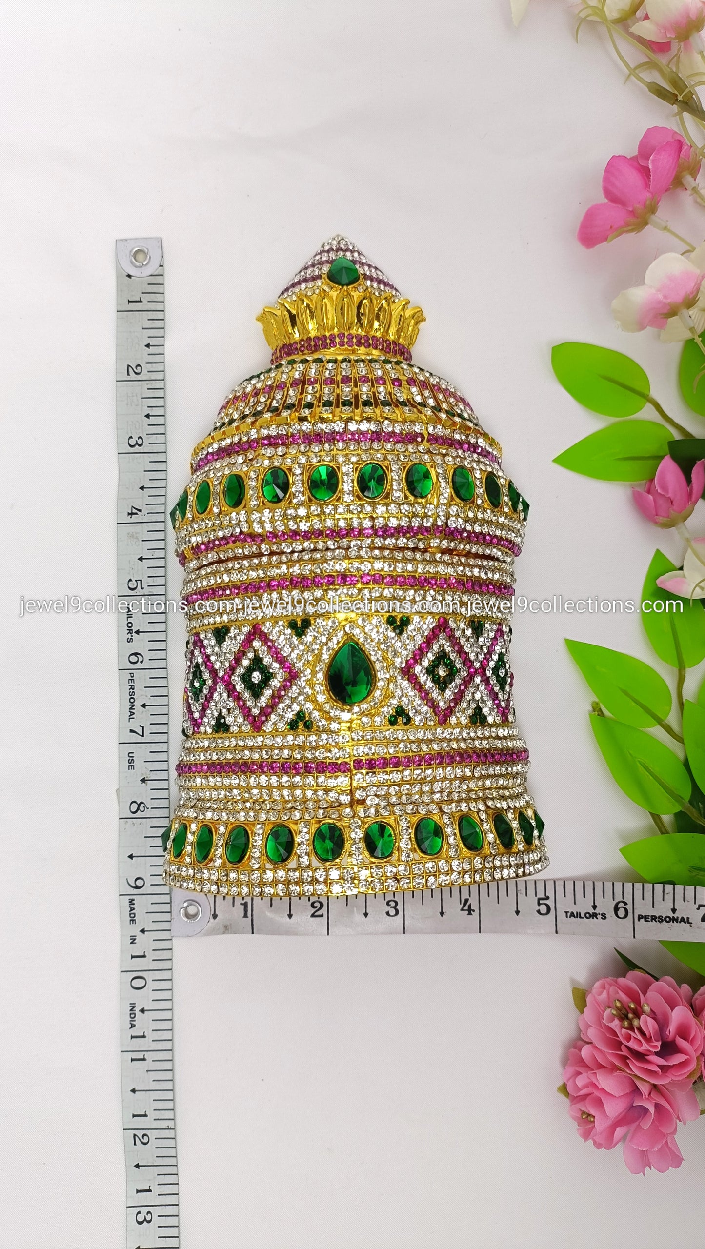 Sacred handmade Crown for Hindu Deity size 3