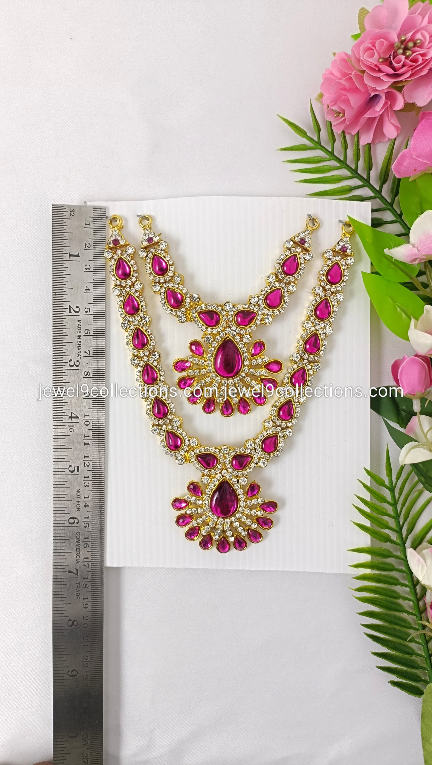 Amman 2 Layer short necklace for Deity 6.5 inch
