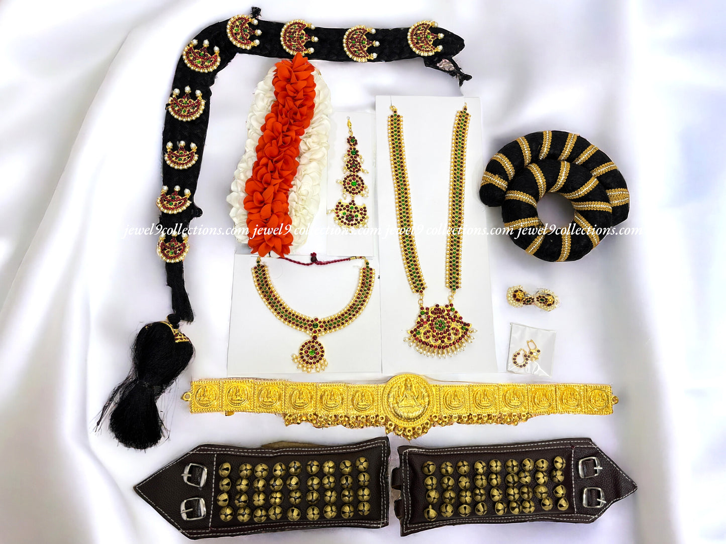Full Bharatanatyam Dance Set Kuchipudi Dance Jewelery- Jewel9Collections