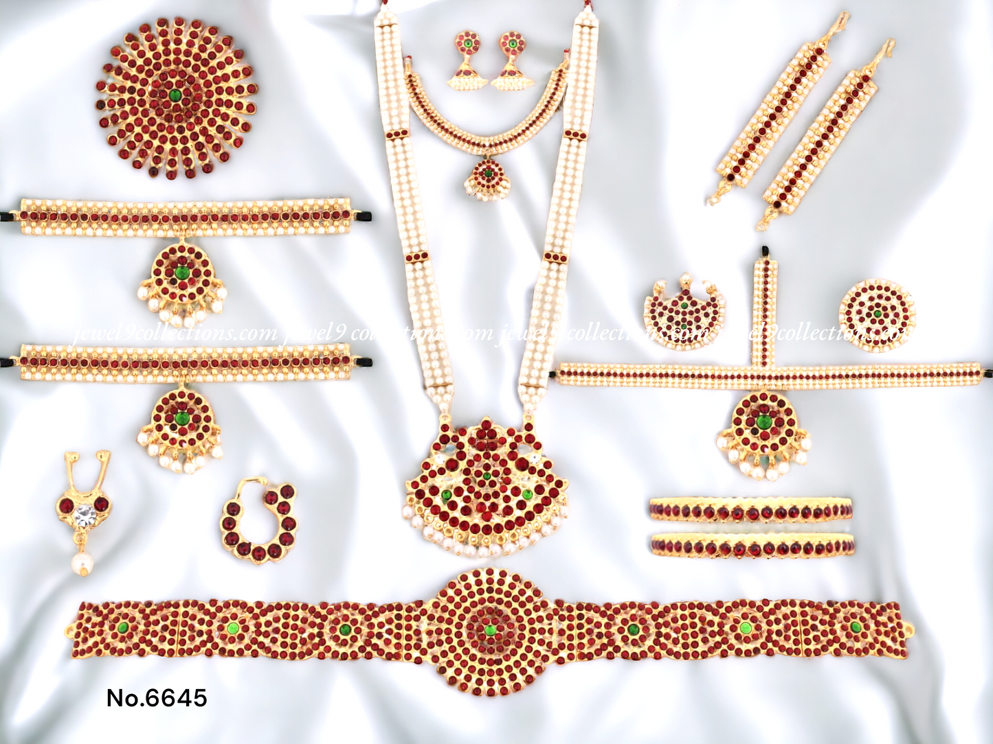 Elegant Bharatanatyam Dance Jewellery Full Set by Jewel9Collections