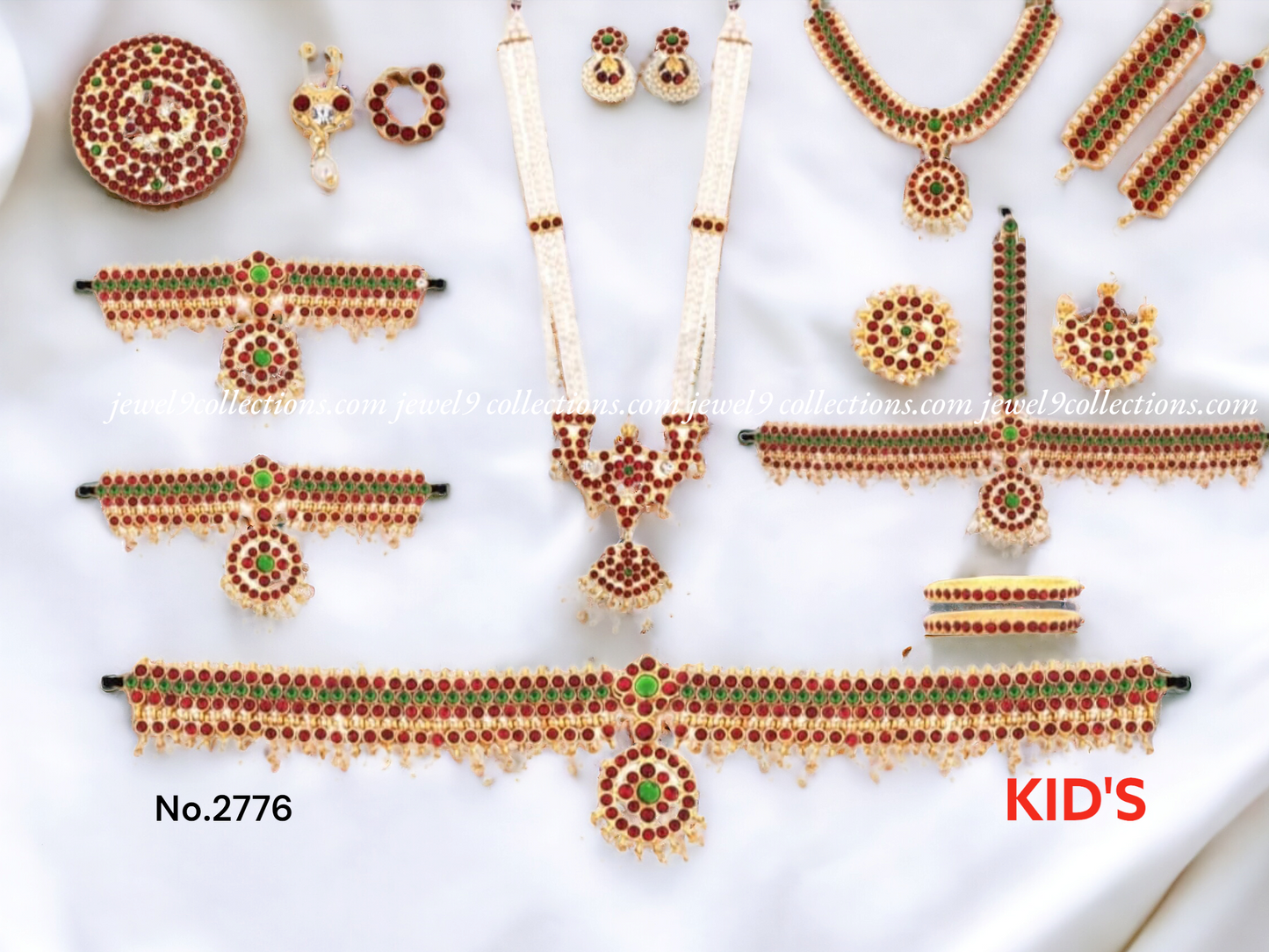 Kid's Bharatanatyam Traditional Dance Set Small Size
