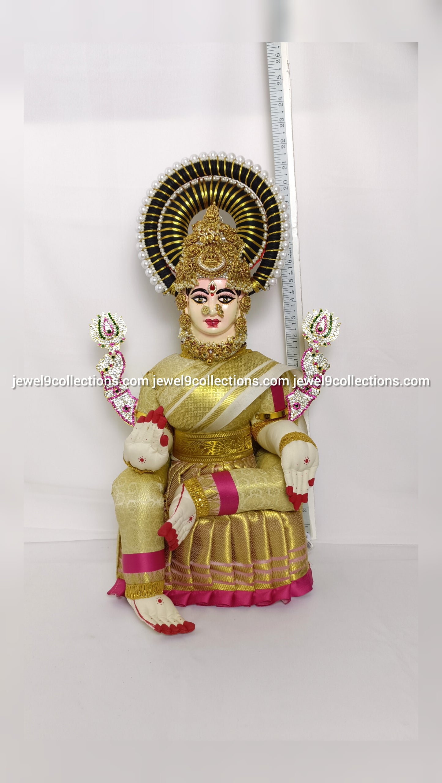 Elegant Varalakshmi Vratham Jewellery Decorated Idol