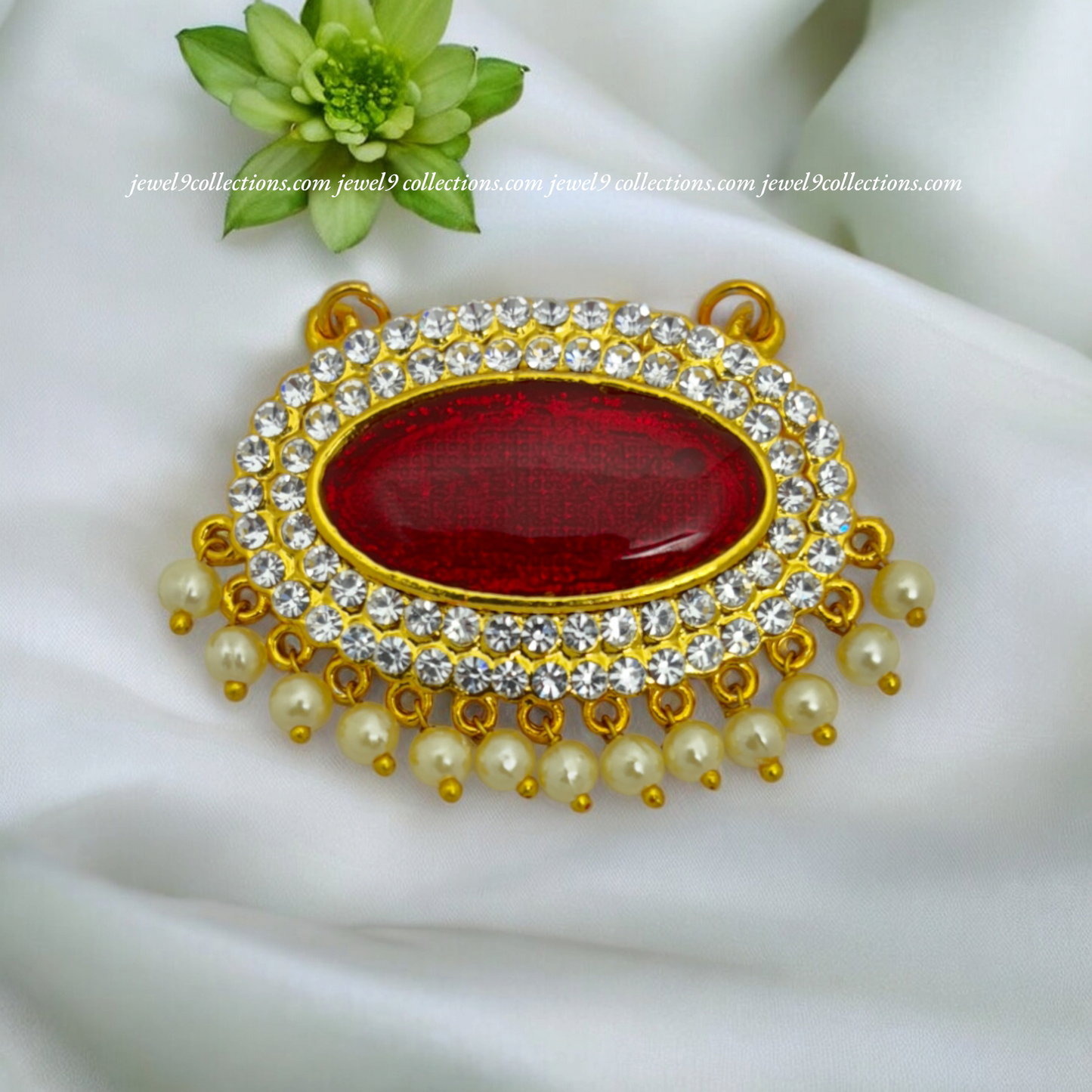 Gold plated Temple Locket Pathakam Pendant Small 2.5 inch