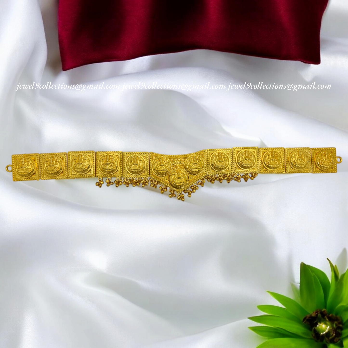 Bharatanatyam Dance Belt Ornaments -Gold Plated Kamarbandh Big Size from Jewel9collections