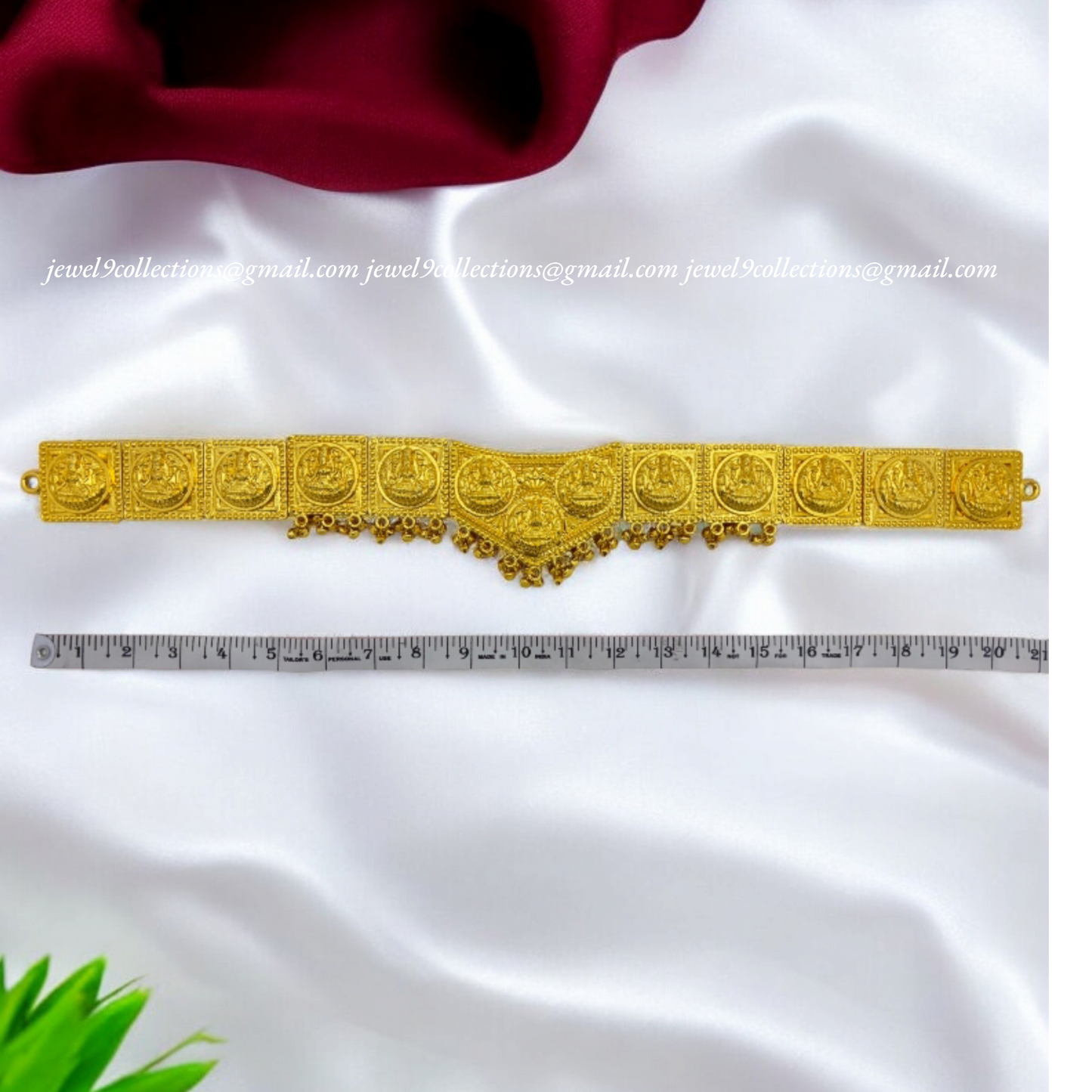Bharatanatyam Dance Belt Ornaments -Gold Plated Kamarbandh Big Size from Jewel9collections