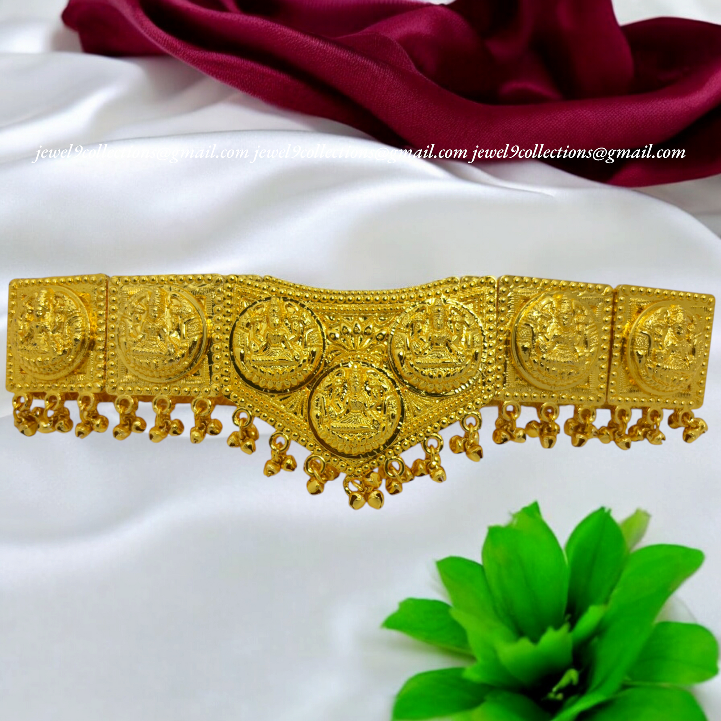 Bharatanatyam Dance Belt Ornaments -Gold Plated Kamarbandh Big Size from Jewel9collections