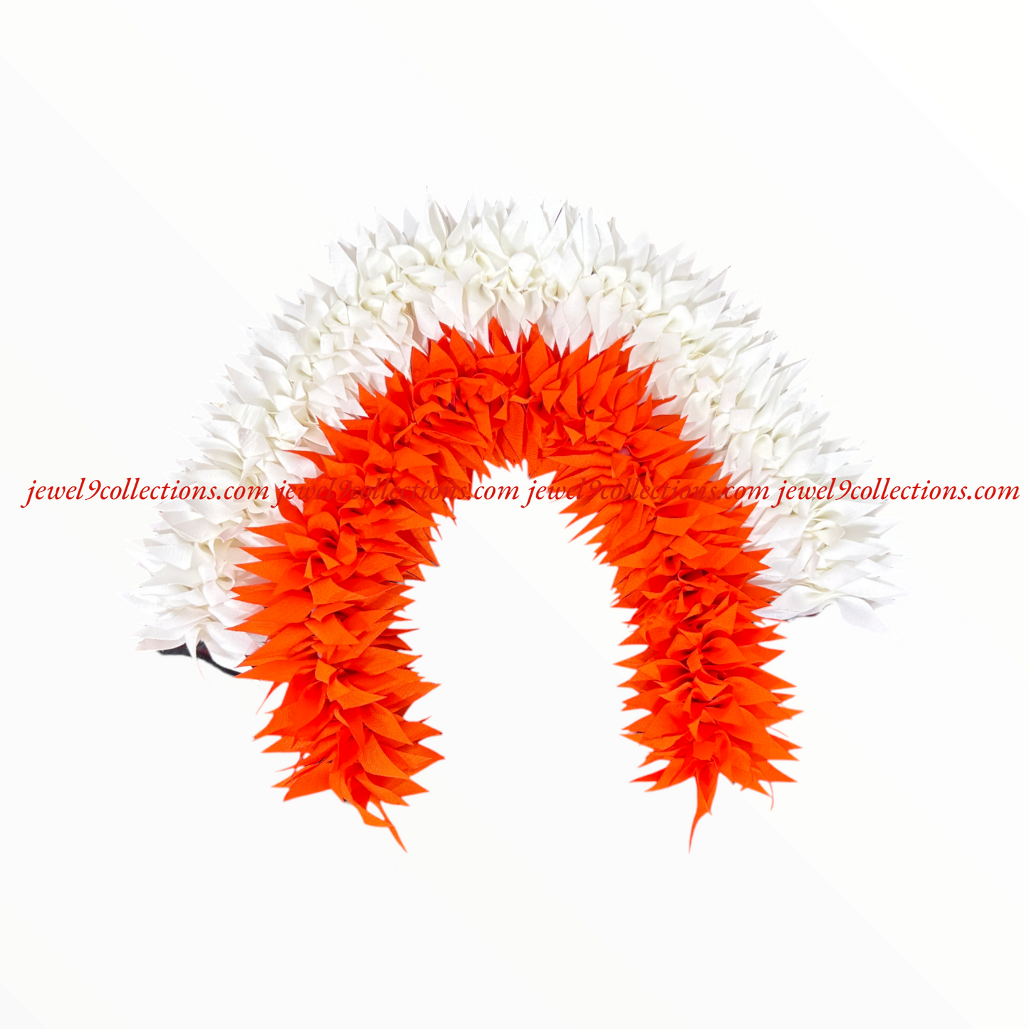 Buy Flowers Artificial Flower for Indian Classical Dance/Normal Set White & Orange /Decor Online ...