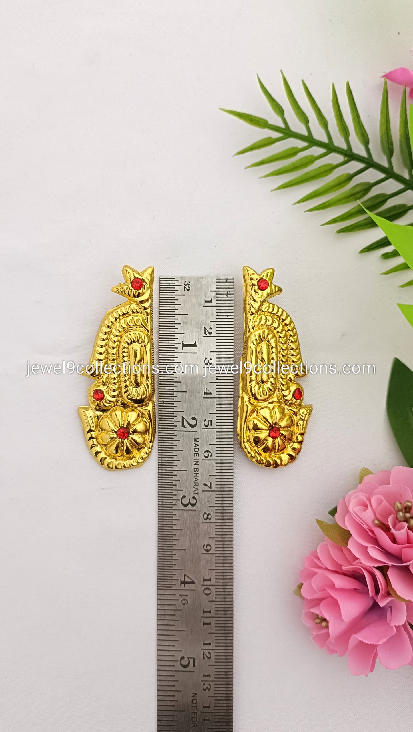 Divine God and Goddess Earrings - Karna Pathakam Gold Plated