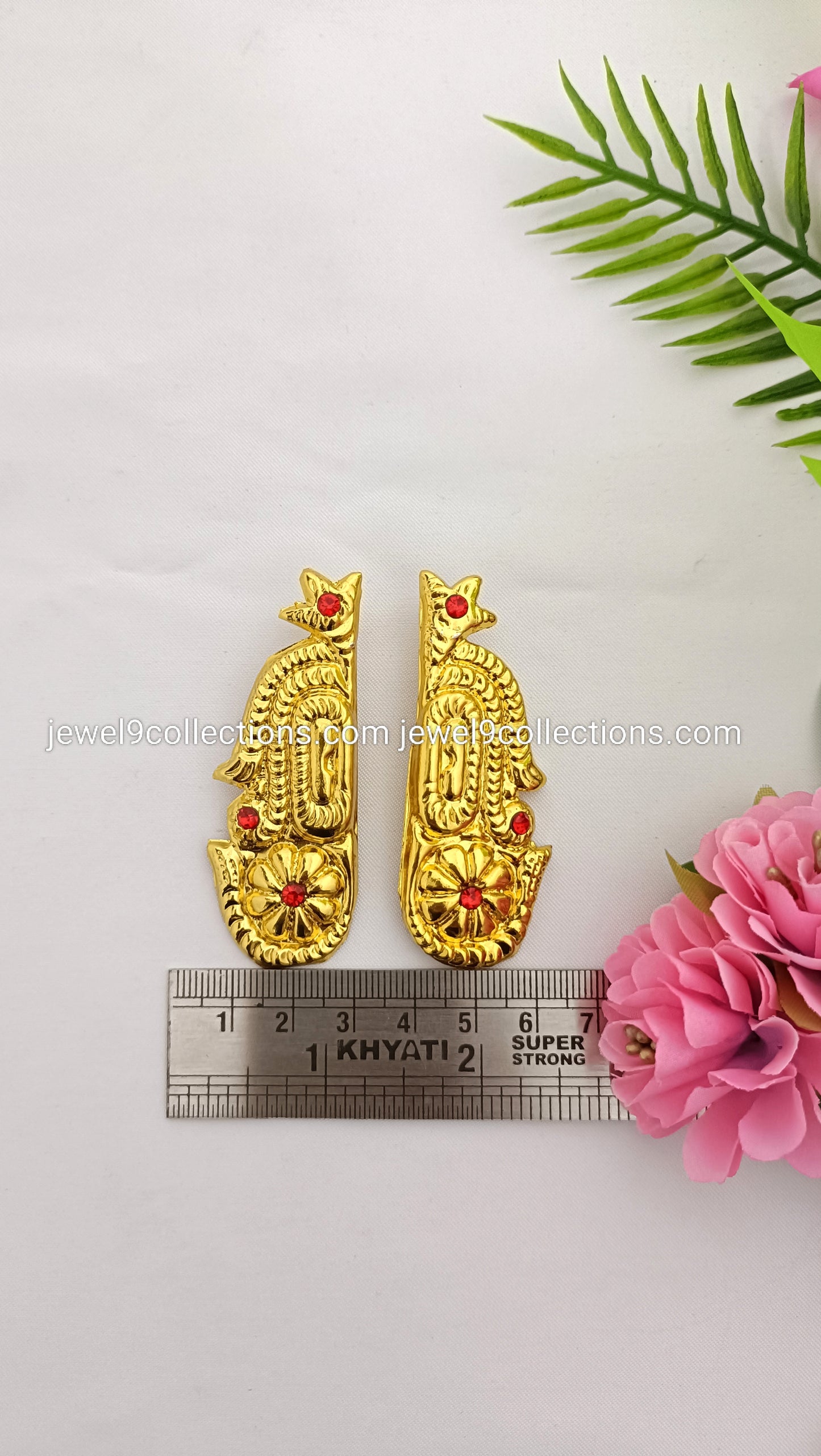 Divine God and Goddess Earrings - Karna Pathakam Gold Plated