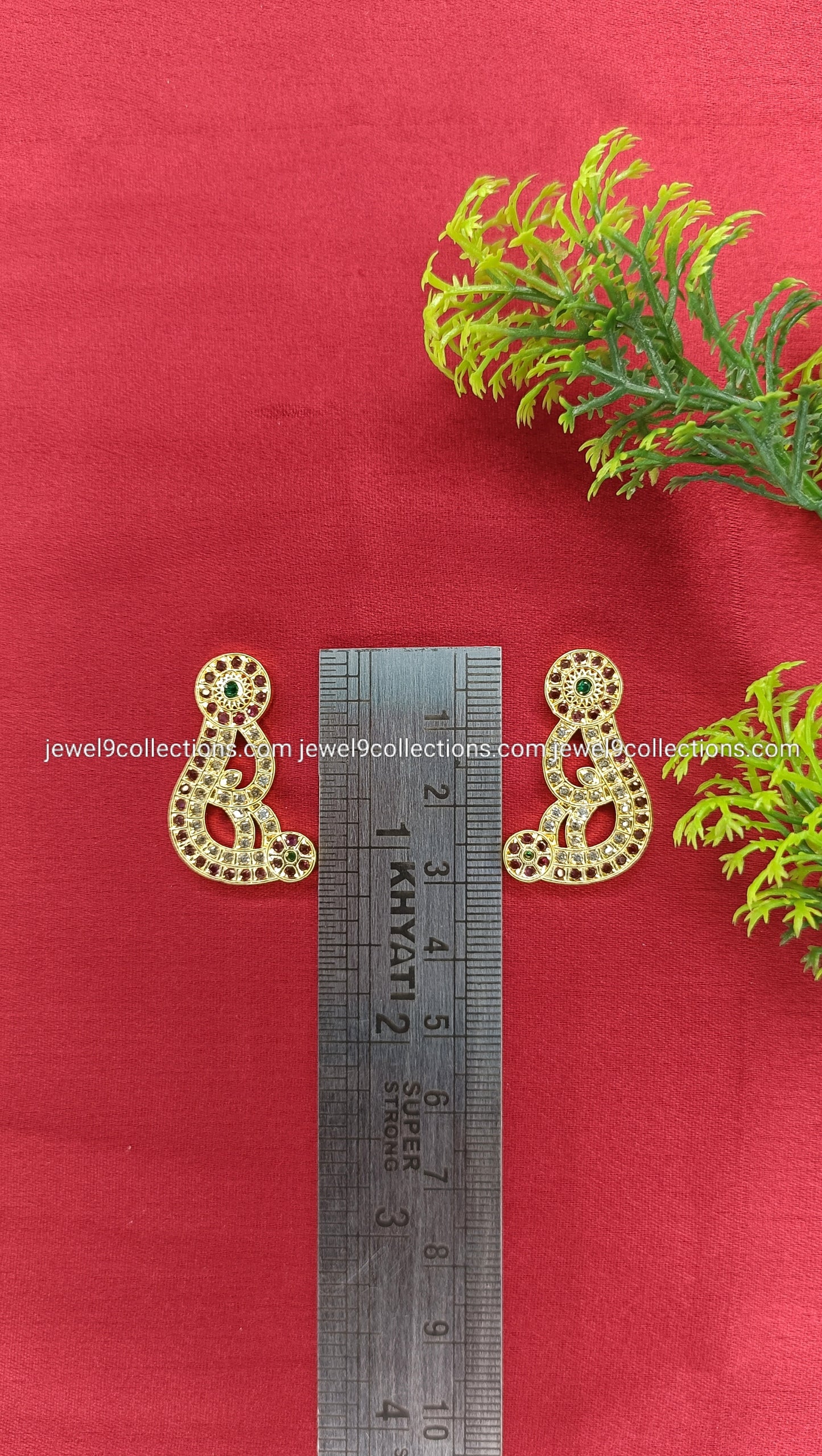 God and goddess Idol Karnapathakam CZ stones Height 3.cm