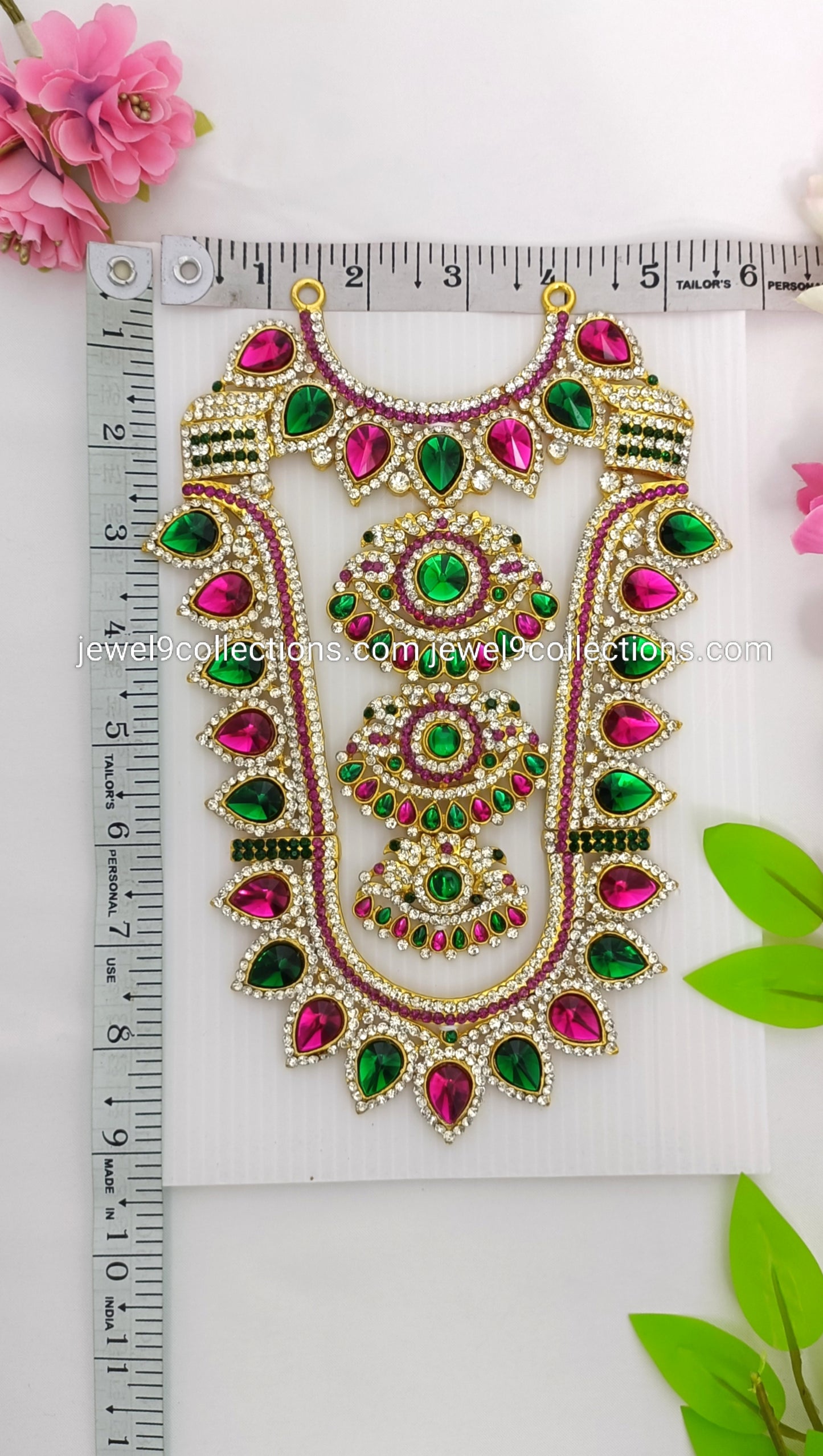 Varalakshmi Temple Jewellery Long Necklace Two steps