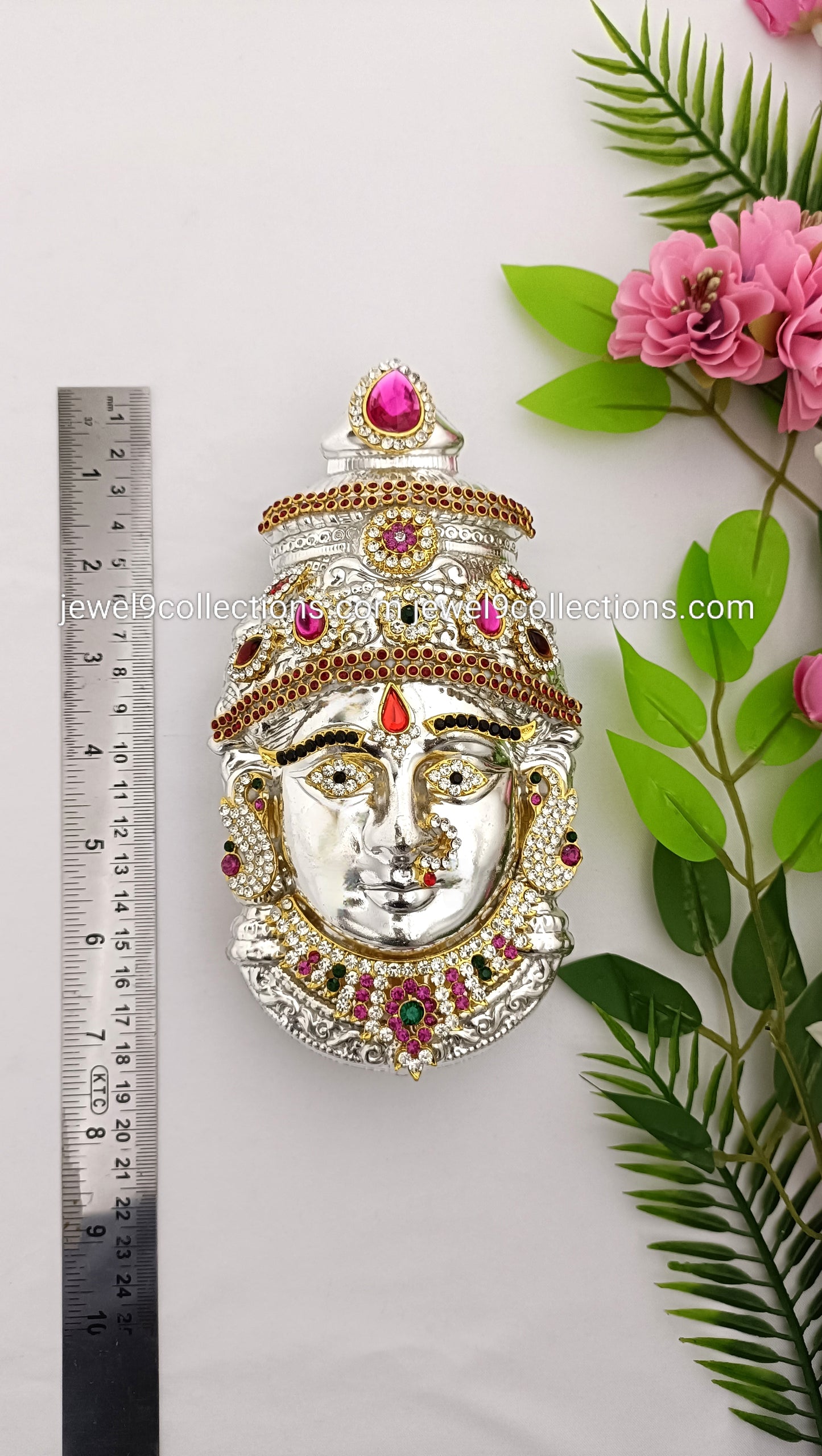 Varalakshmi Amman and Durga face in silver