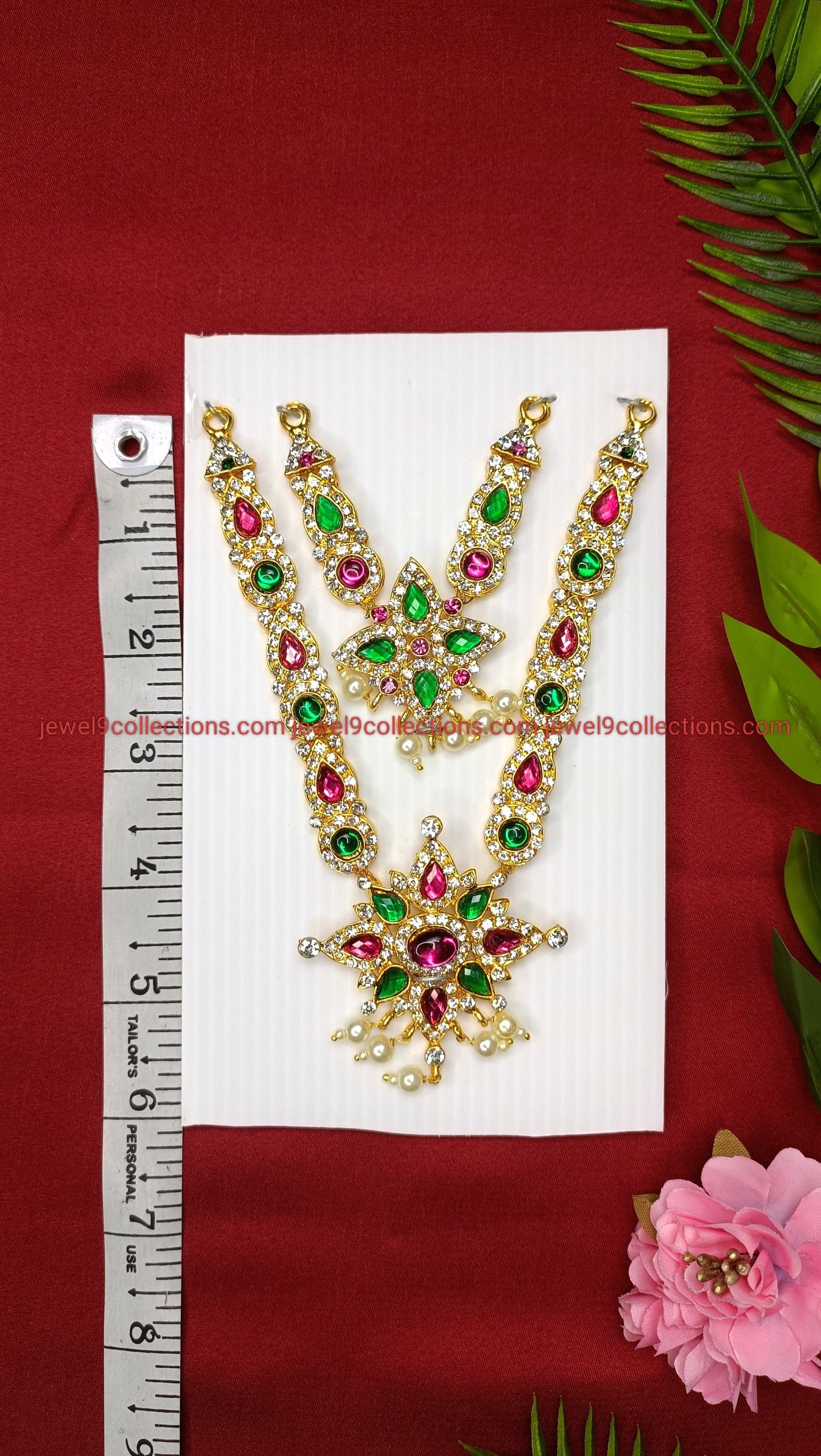 Tirupati Balaji 2 Layer Small Necklace Height 6 inch
