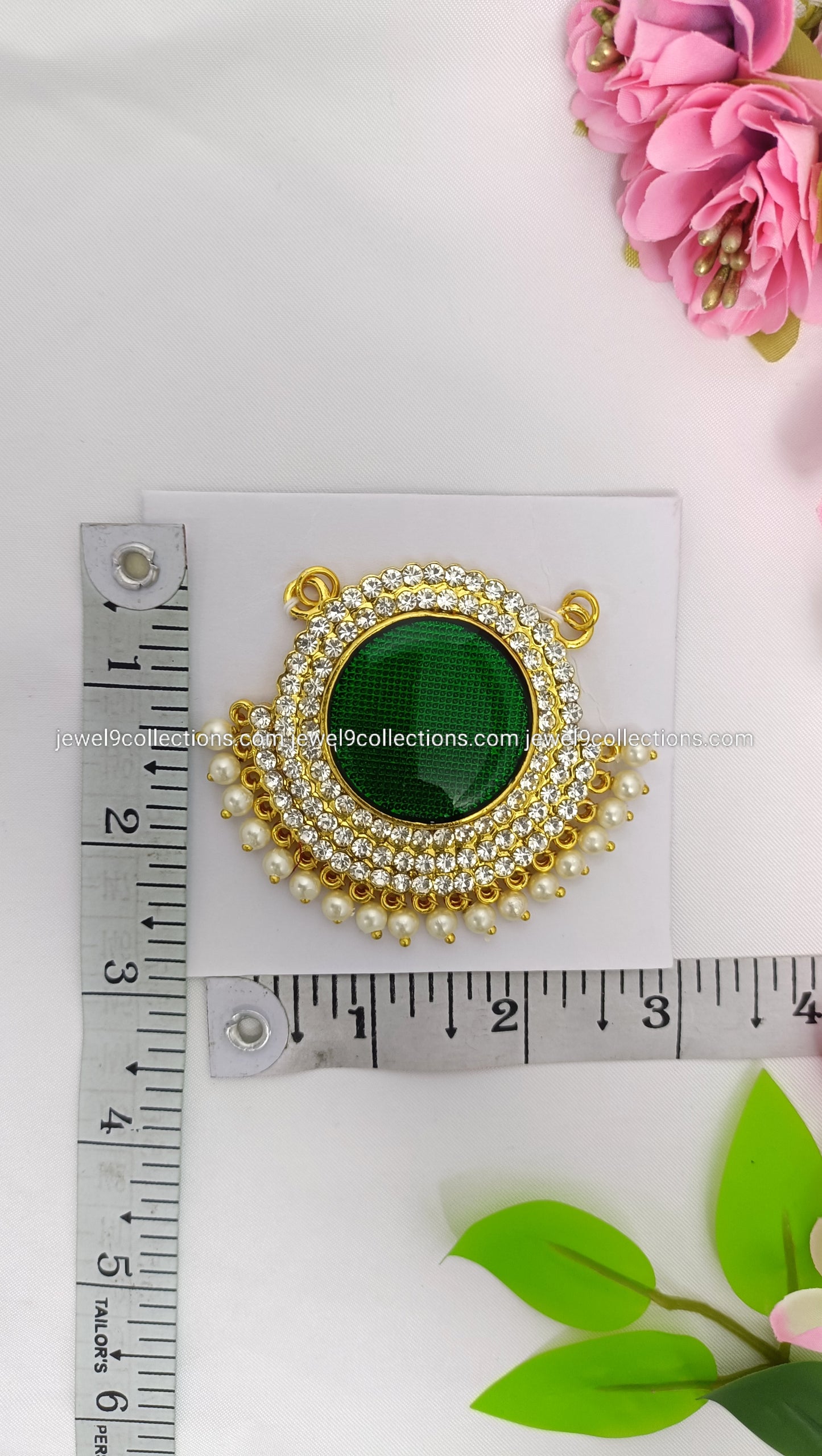 Venkateswara Swamy Locket Green colour H-2.5 # W-2.75