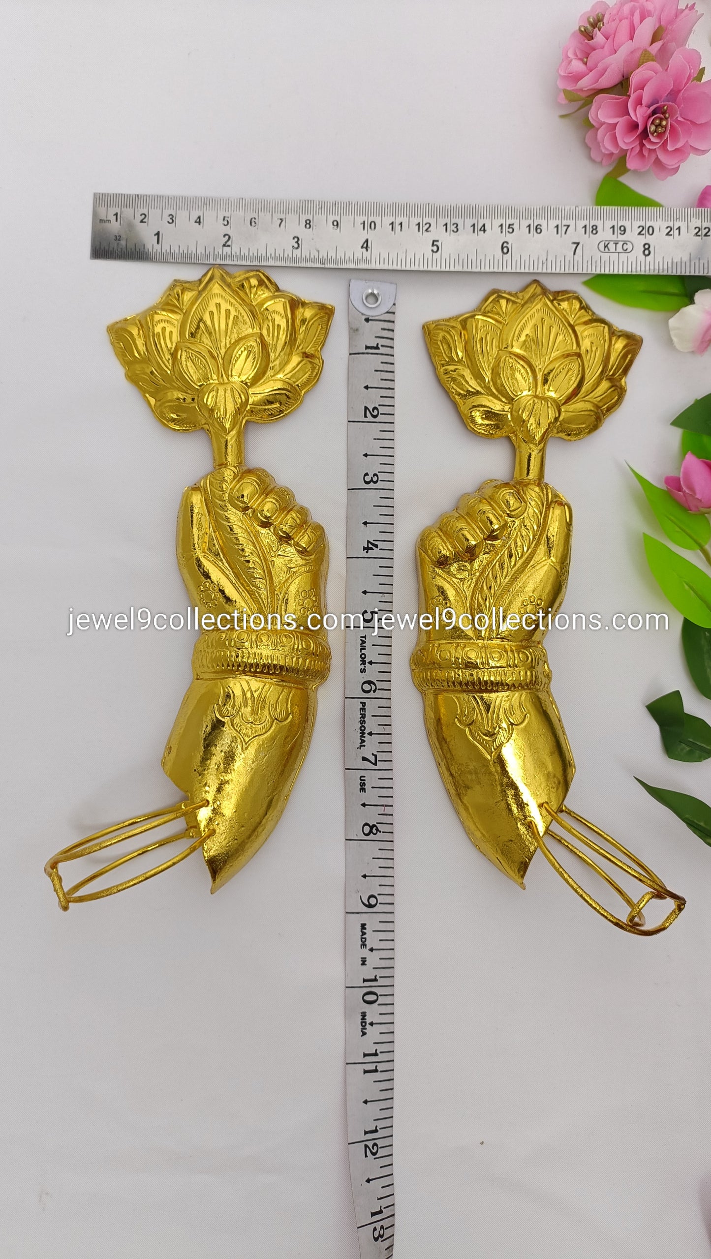 Varalakshmi Lotus Hands Gold Plated 9"inch