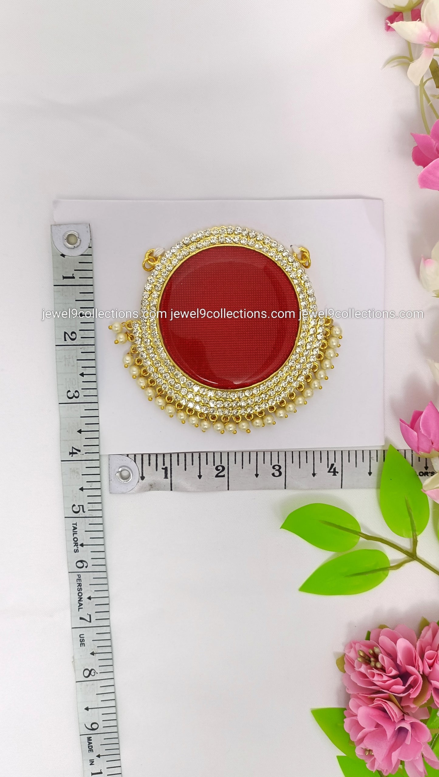 Temple jewellery God Locket Red colour H -3.5 # W -3.75