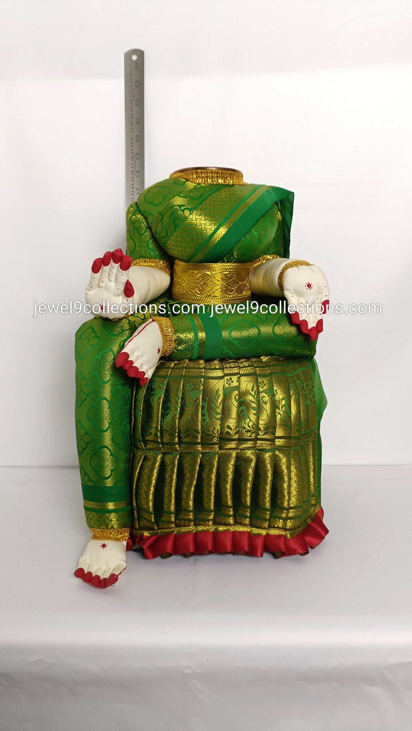 Varalakshmi Doll Green Saree 18 inches