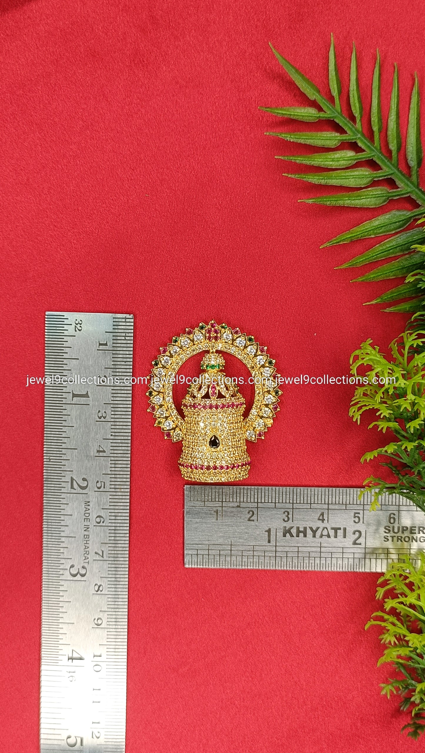 AD Stone Exquisite God Goddess Crown Height: 4.5 cm-Width: 1.5 cm