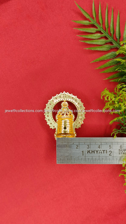 AD Stone Exquisite God Goddess Crown Height: 4.5 cm-Width: 1.5 cm