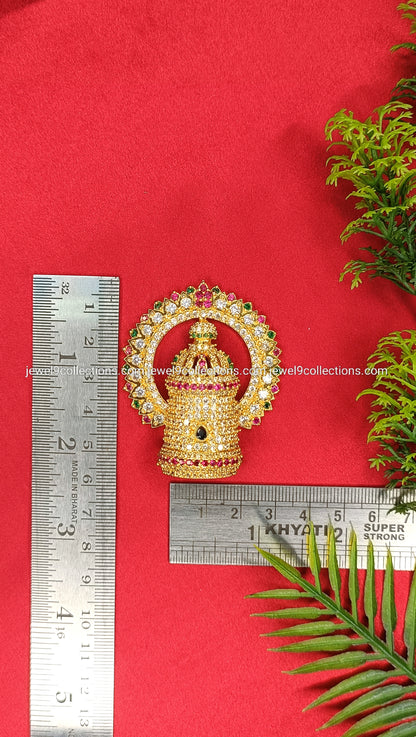 AD Stone Exquisite God Goddess Crown Height 5.5 cm - Wide 2.cm