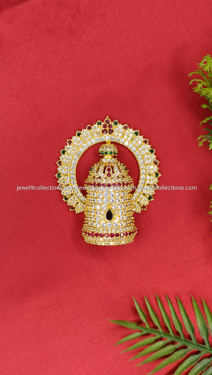 Balaji AD Stone Crown mukut Height 7.cm - Wide 2.25 cm