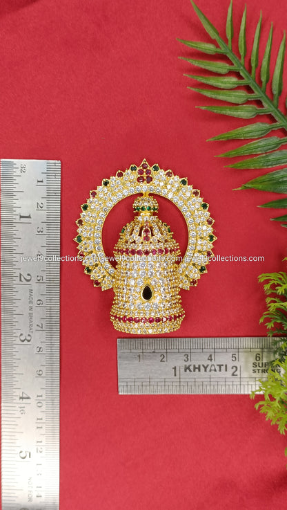 Balaji AD Stone Crown mukut Height 7.cm - Wide 2.25 cm