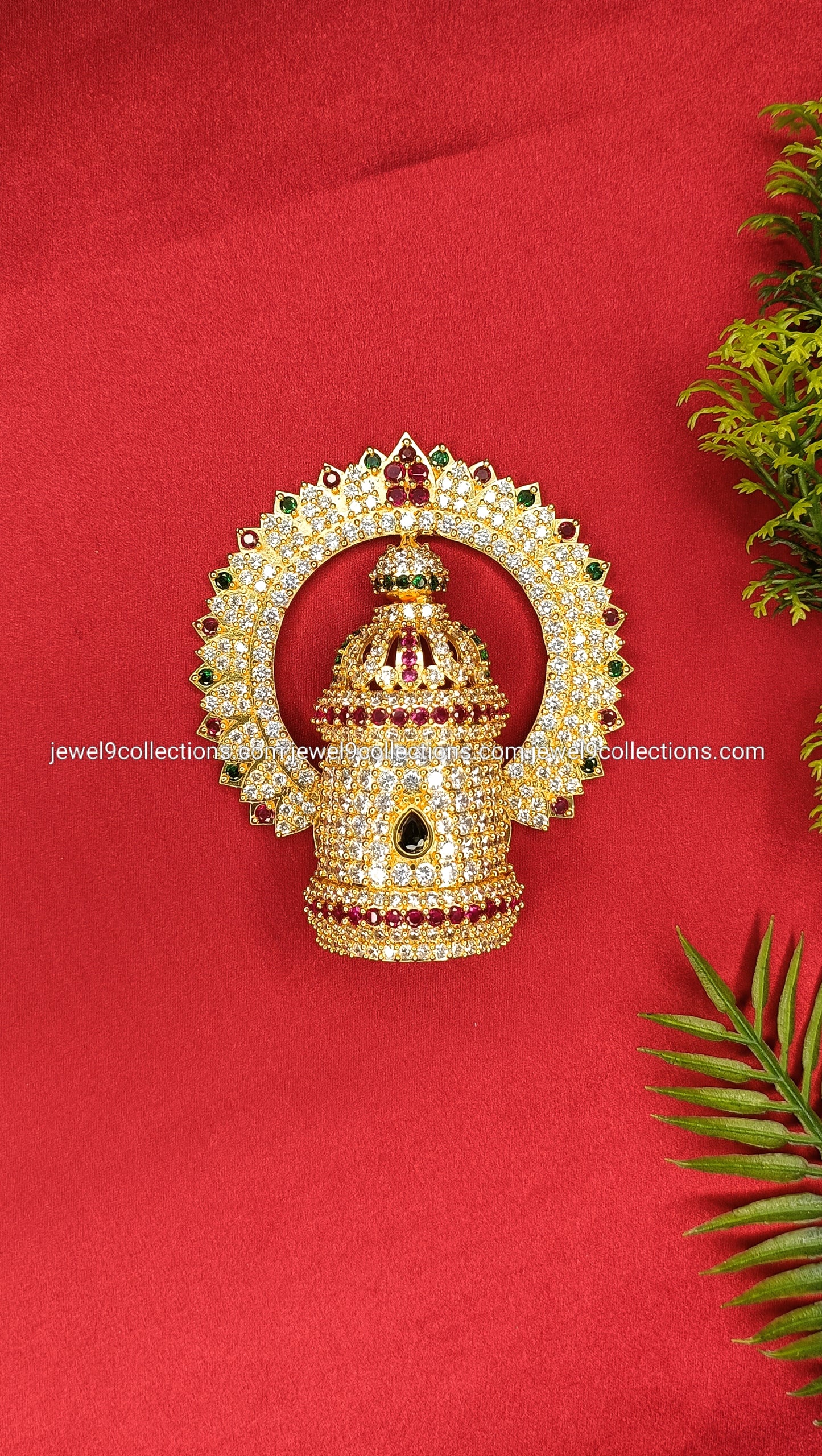 Venkateswara Swamy Kireetam  Crown AD Stones 4 Height 9.cm - Wide 3.cm