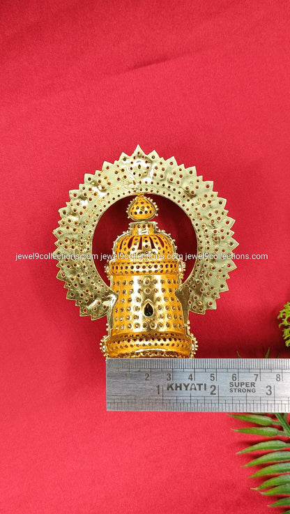 Perumal Vishnu Arch AD Stone Crown 5 Height 11.cm - Wide 3.cm