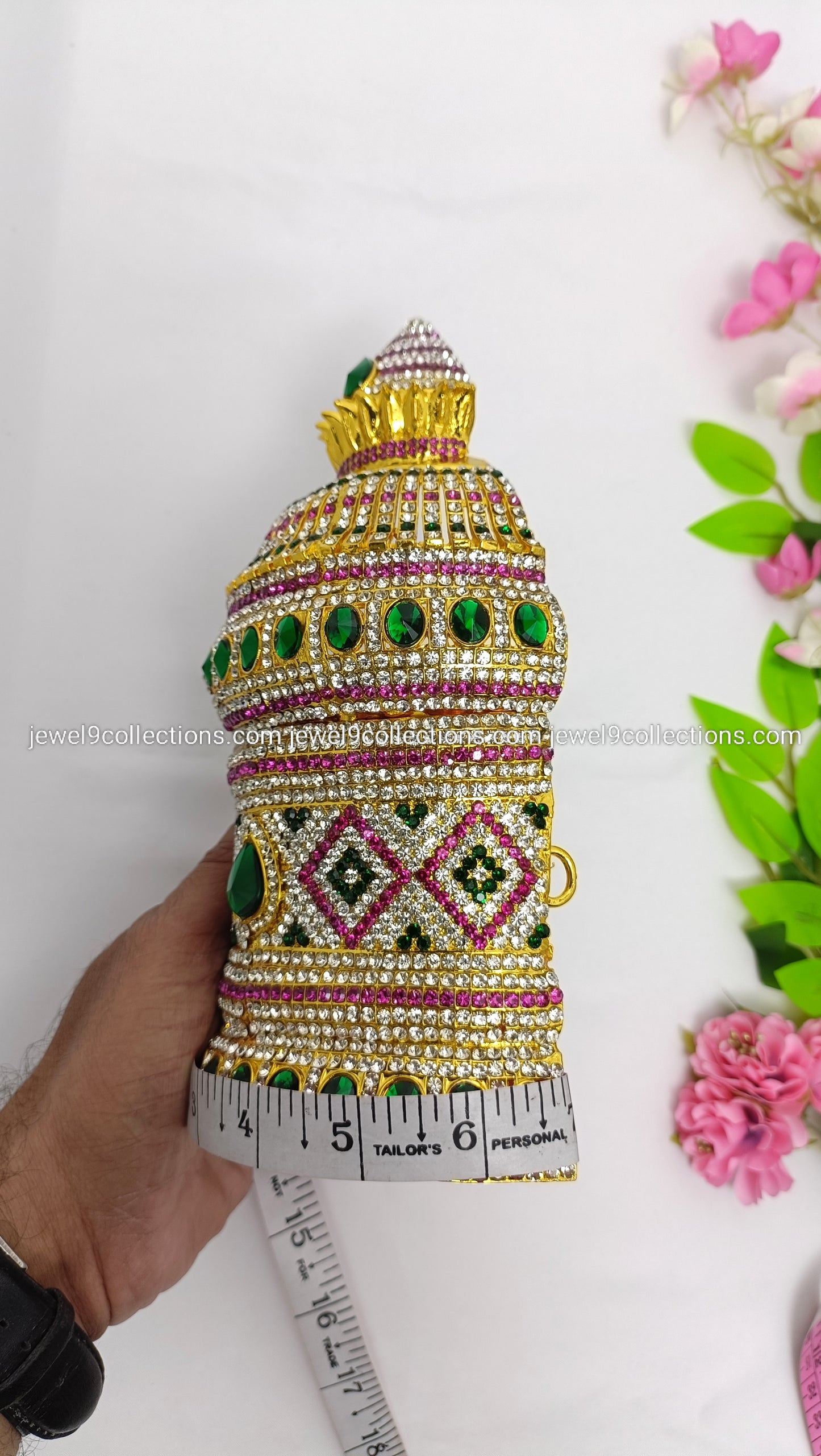 Sacred handmade Crown for Hindu Deity size 3
