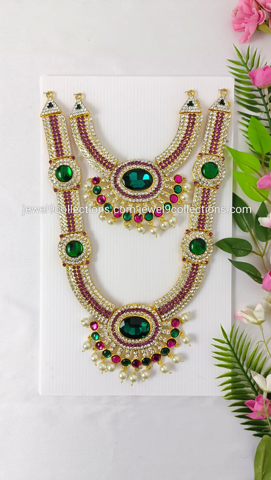 Varalakshmi Two Step Long Necklace 12 inches