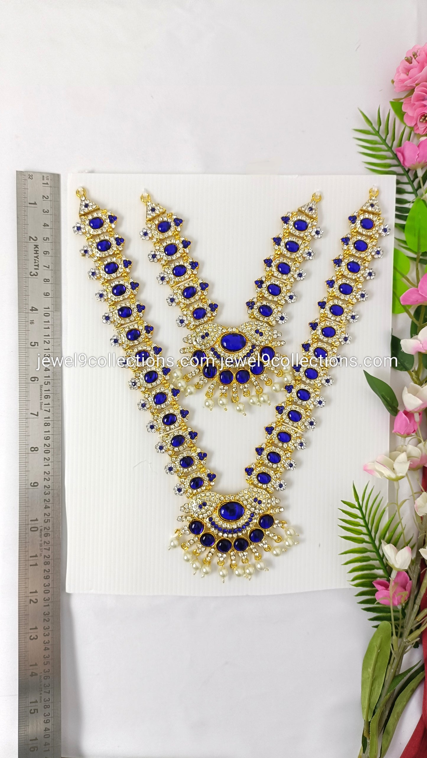 Blue Stoned divine necklace for deity