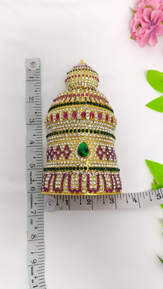 Sacred handmade Crown for Hindu Deity size 2