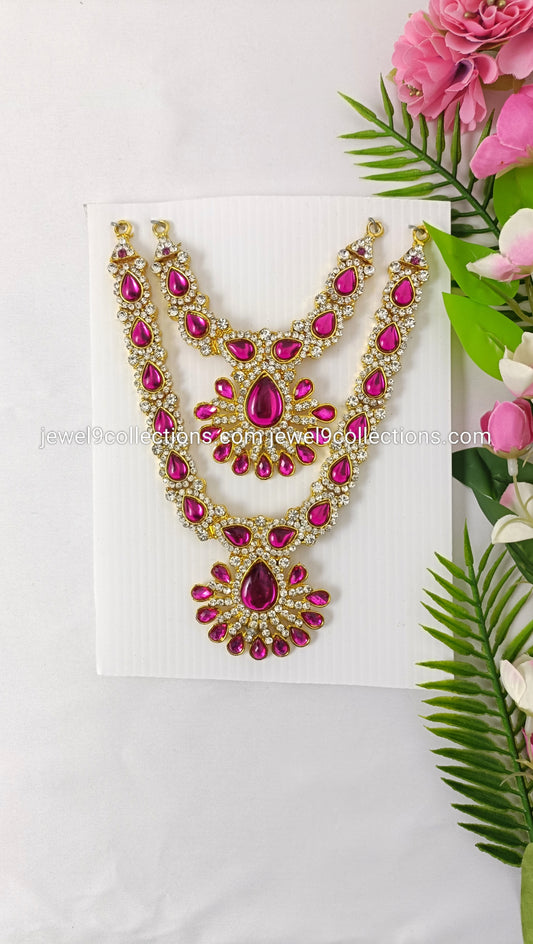 Amman 2 Layer short necklace for Deity 6.5 inch