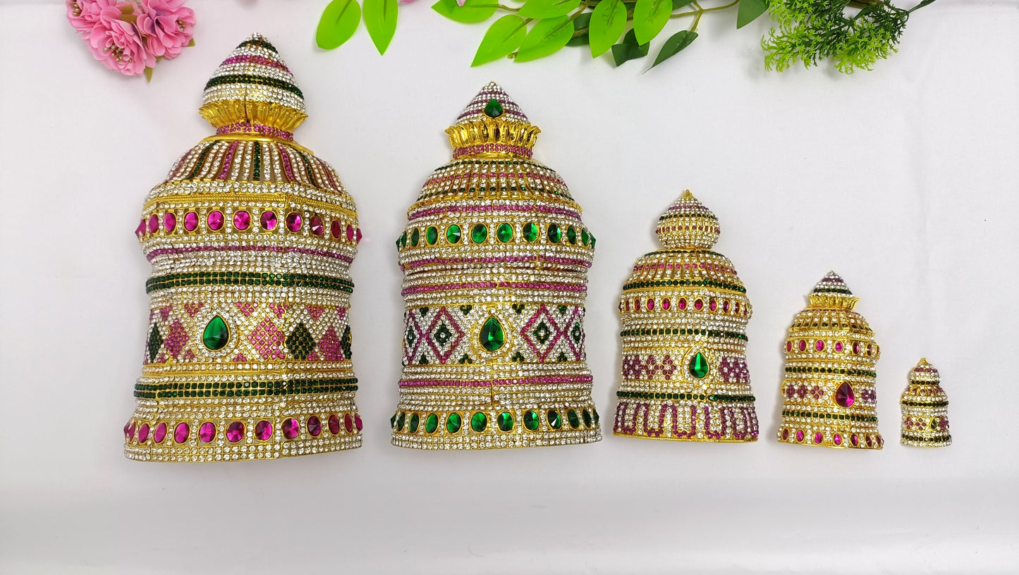 Sacred handmade Crown for Hindu Deity size 1