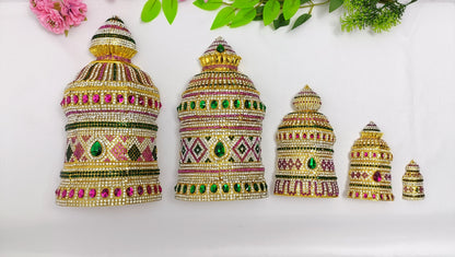 Sacred handmade Crown for Hindu Deity size 1