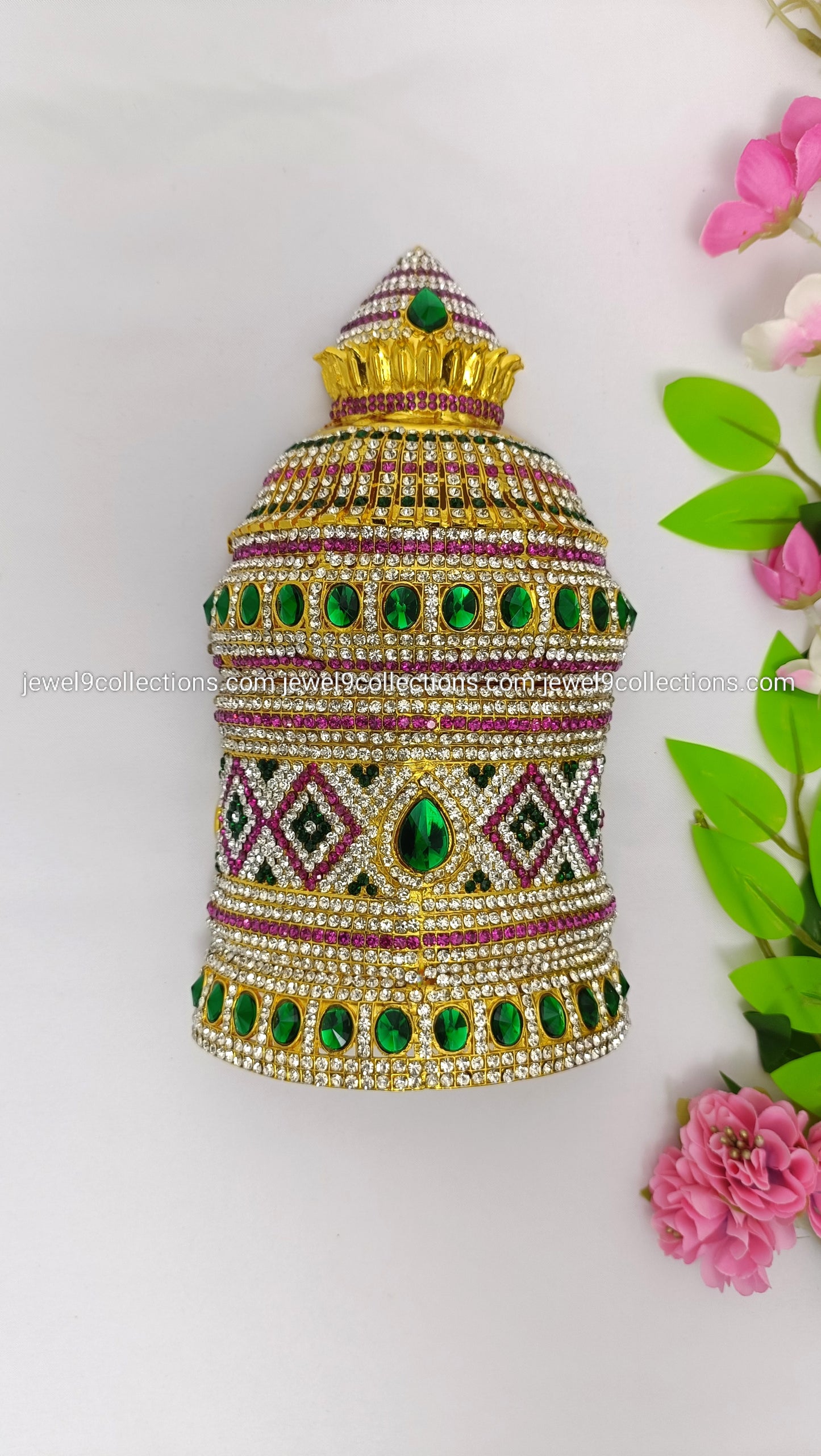 Sacred handmade Crown for Hindu Deity size 3