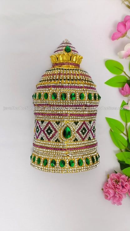 Sacred handmade Crown for Hindu Deity size 3
