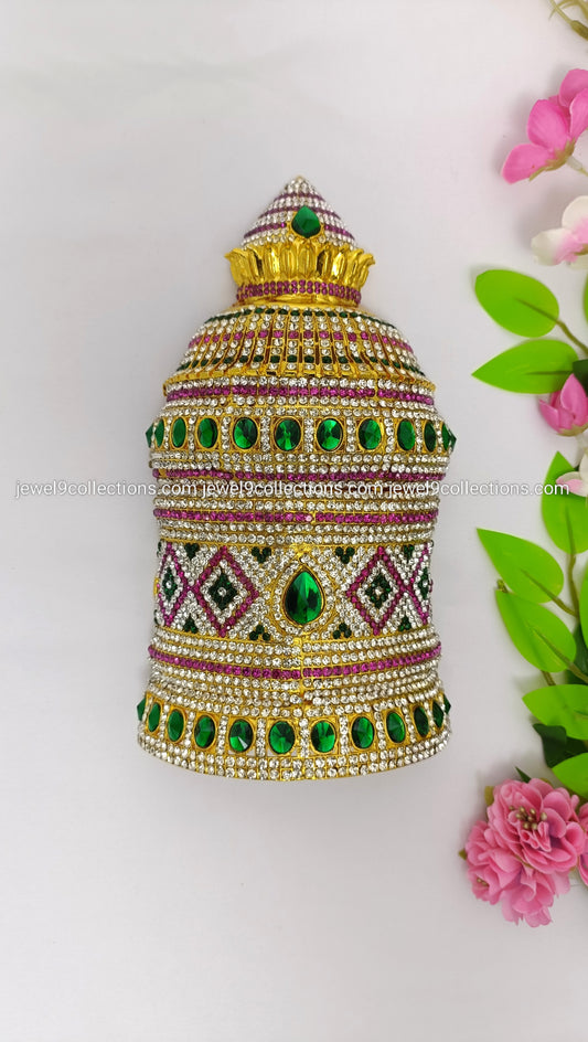 Sacred handmade Crown for Hindu Deity size 3