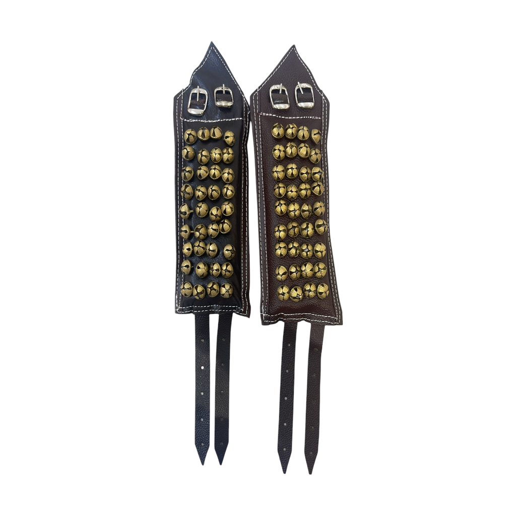 Bharatanatyam Ghungroo / Salangai -  4 lines Brown Ankle Belt
