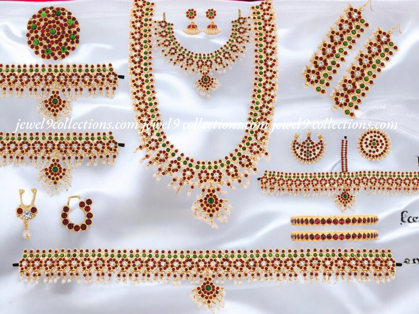 Collections of Bharatanatyam Dance Set- mango Design Jewel9Collections