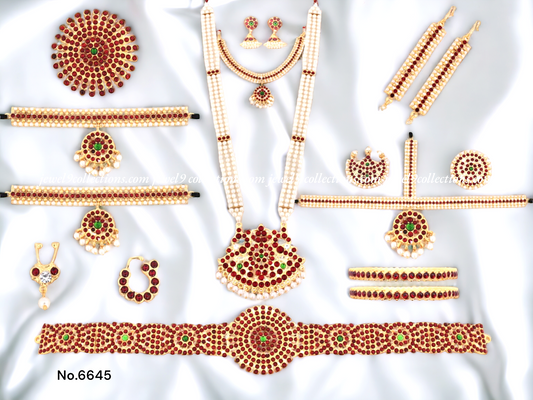 Elegant Bharatanatyam  Dance Jewellery Full Set by Jewel9Collections