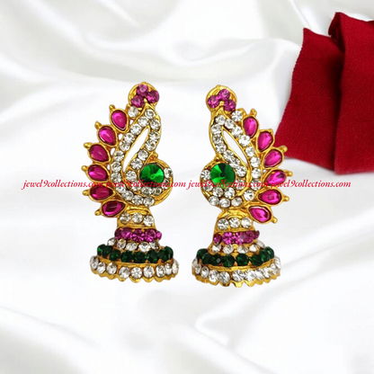 God Deity Stone Earrings  Karna Pathakam