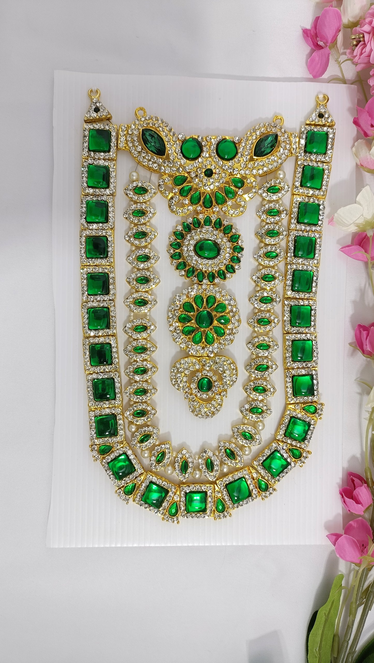 Peacock Stones deity Necklace for  GODDESS Amman