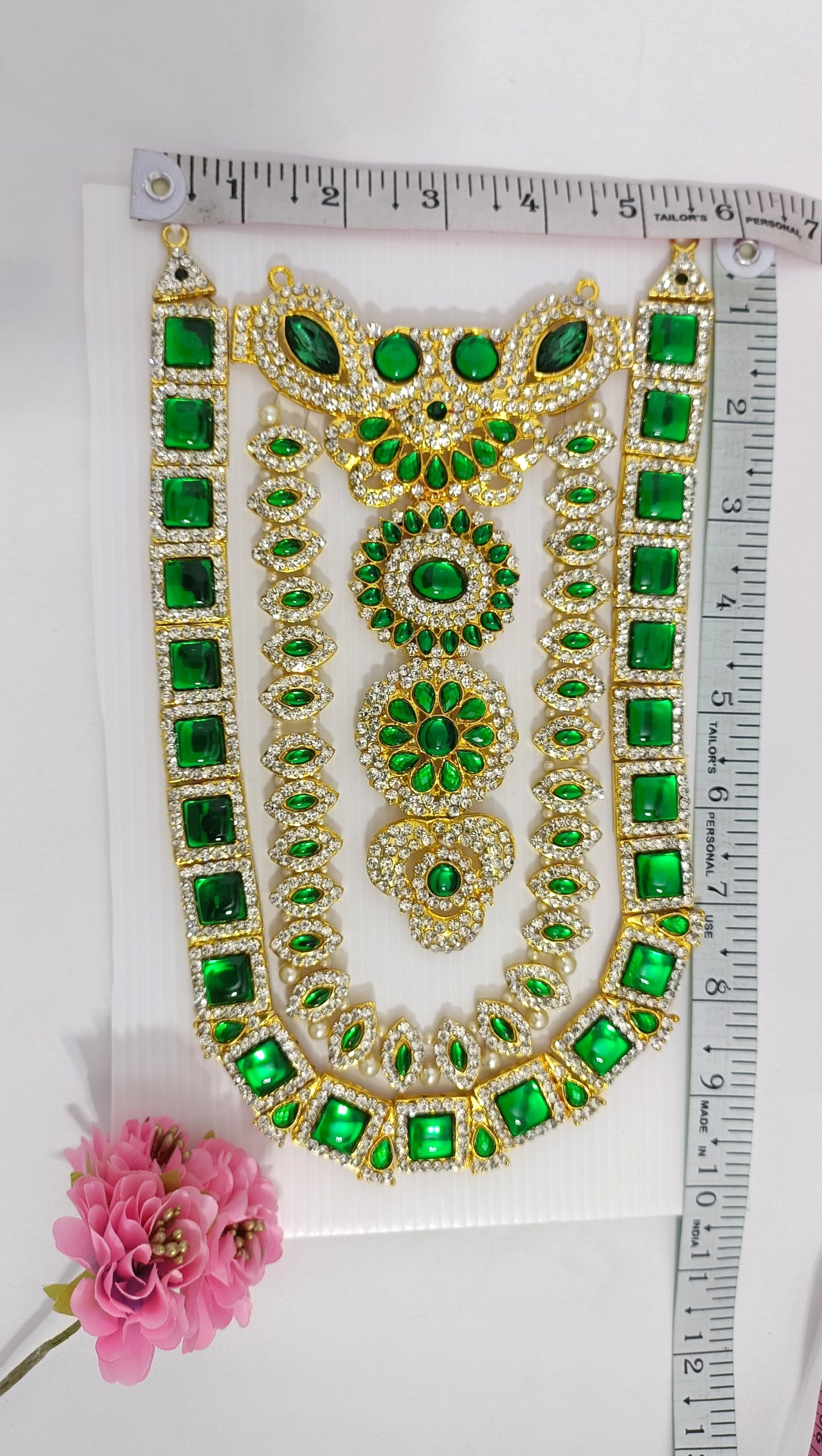 Peacock Stones deity Necklace for  GODDESS Amman