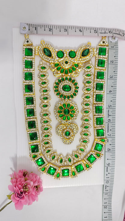 Peacock Stones deity Necklace for  GODDESS Amman